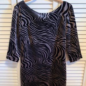 Robbie Bee Animal Print Dress Tan/Blk All Occasion